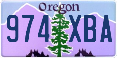OR license plate 974XBA