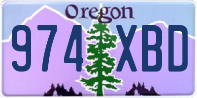OR license plate 974XBD