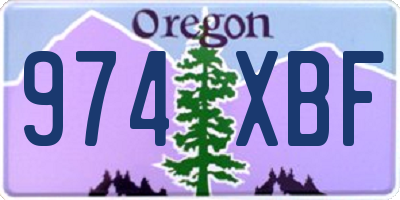 OR license plate 974XBF