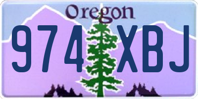 OR license plate 974XBJ