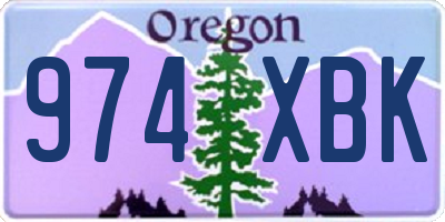 OR license plate 974XBK