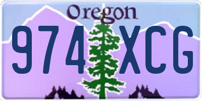 OR license plate 974XCG