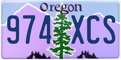 OR license plate 974XCS