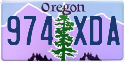 OR license plate 974XDA