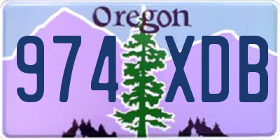 OR license plate 974XDB