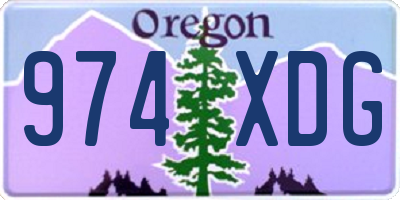 OR license plate 974XDG