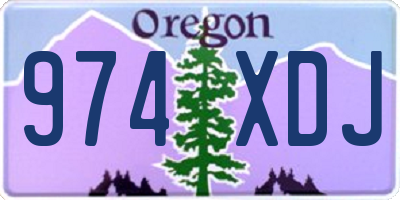 OR license plate 974XDJ