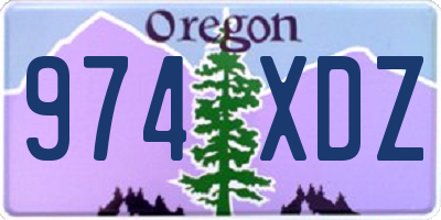 OR license plate 974XDZ