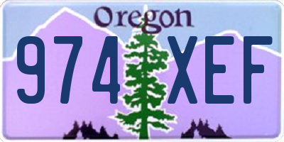 OR license plate 974XEF