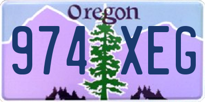 OR license plate 974XEG