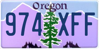 OR license plate 974XFF
