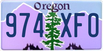 OR license plate 974XFO