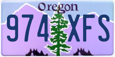 OR license plate 974XFS