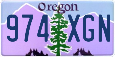OR license plate 974XGN