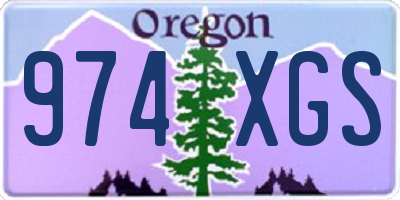 OR license plate 974XGS