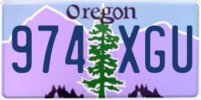 OR license plate 974XGU