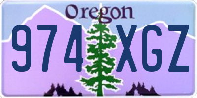 OR license plate 974XGZ