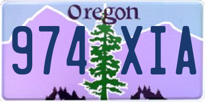 OR license plate 974XIA