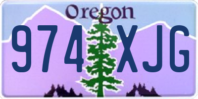 OR license plate 974XJG