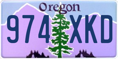 OR license plate 974XKD