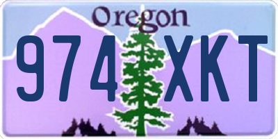OR license plate 974XKT