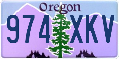 OR license plate 974XKV