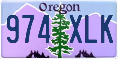 OR license plate 974XLK
