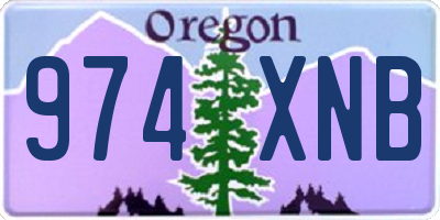 OR license plate 974XNB