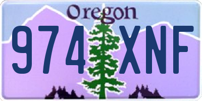 OR license plate 974XNF