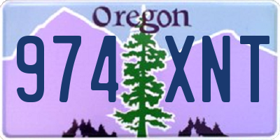 OR license plate 974XNT