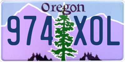 OR license plate 974XOL
