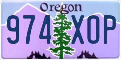 OR license plate 974XOP