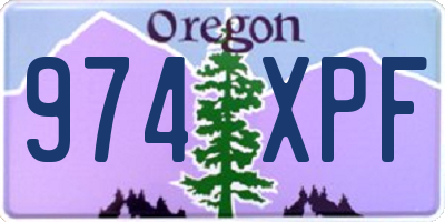 OR license plate 974XPF
