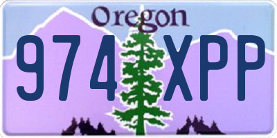 OR license plate 974XPP