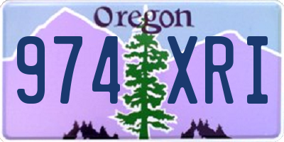 OR license plate 974XRI