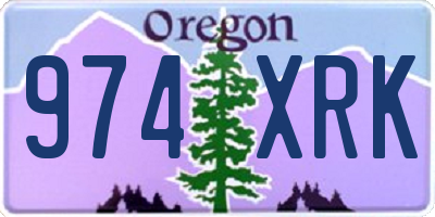 OR license plate 974XRK