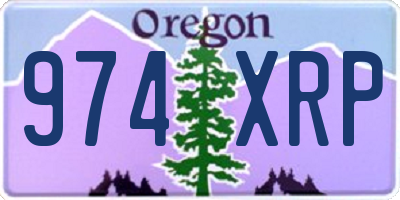 OR license plate 974XRP