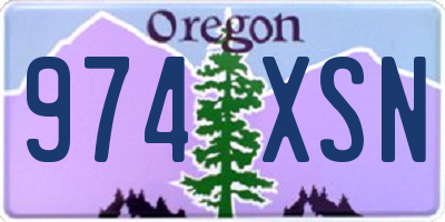 OR license plate 974XSN