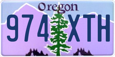 OR license plate 974XTH