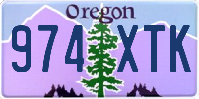 OR license plate 974XTK