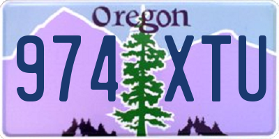OR license plate 974XTU