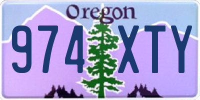 OR license plate 974XTY