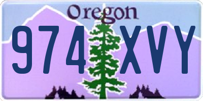 OR license plate 974XVY
