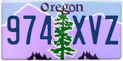 OR license plate 974XVZ