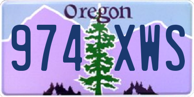OR license plate 974XWS