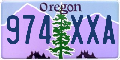 OR license plate 974XXA