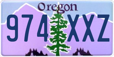 OR license plate 974XXZ