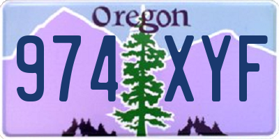 OR license plate 974XYF