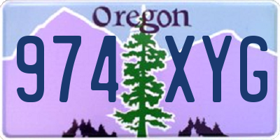 OR license plate 974XYG