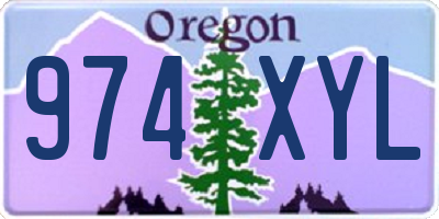 OR license plate 974XYL